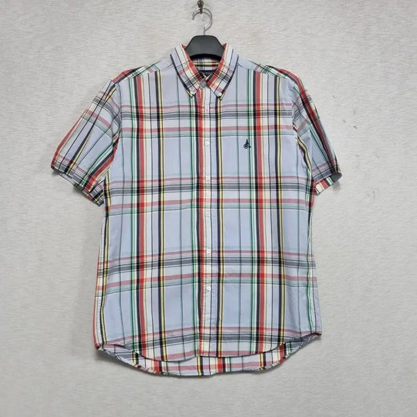 [BUNJANG] Beanpole Men's Check Short-Sleeve Shirt Size 105 / ㅡ 빈폴 체크 남방 남105ㅡ0111