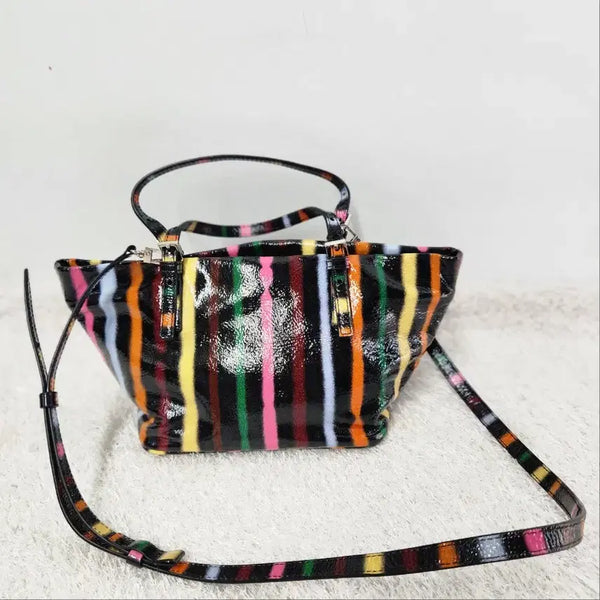 [BUNJANG] BY FAR Ruru Multicolor Spray Patent Leather Shoulder Bag / BY FAR 루루 멀티컬러 스프레이 페이턴트 가죽 숄더백