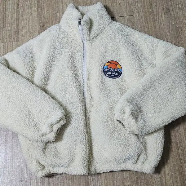 [BUNJANG] Ivory Oversized Fleece Jacket / 아이보리색 오버핏 후리스