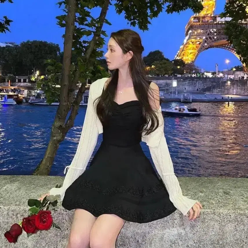 [BUNJANG] Labelle Blanc Black Swan Set-Up (Blouse, Skirt) / (새상품)라벨르블랑 블랙 스완 셋업 (블라우스,스커트)