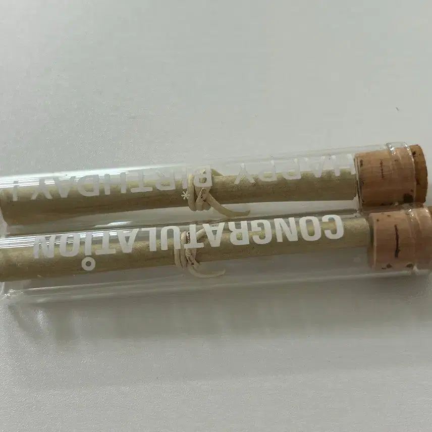 [BUNJANG] Glass Message Bottle Set with Cork Stoppers (2 pcs) / 편지 코르크마개 2개 세트 일괄