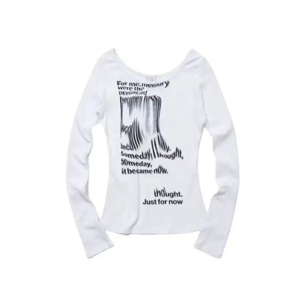 [BUNJANG] Nache Slim Fit Long Sleeve White / 나체 슬림핏 롱 슬리브 화이트
