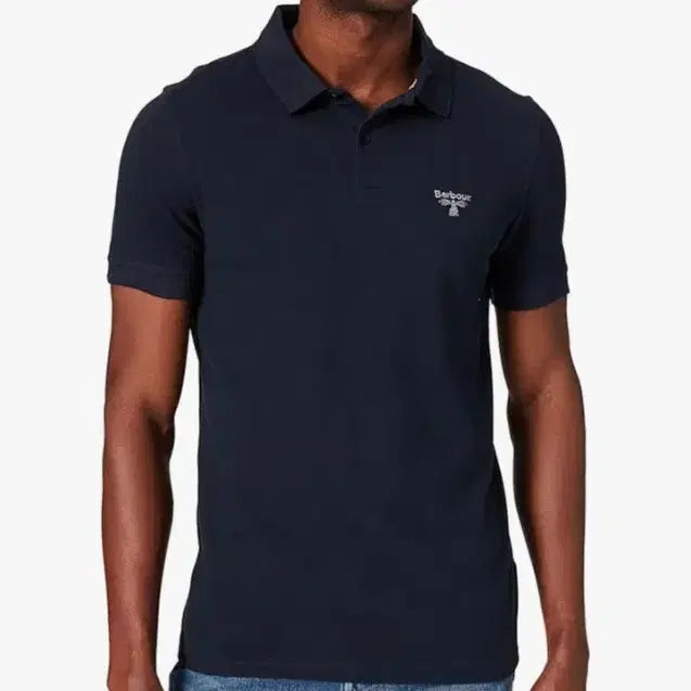 [BUNJANG] Barbour Beacon 20SS Men's Short Sleeve Polo Shirt - Dark Navy / M (95) 바버 신형 20ss 비콘 폴로 셔츠 반팔 카라티 다크네이비