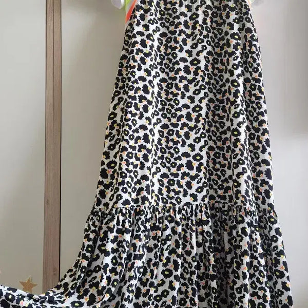 [BUNJANG] Leopard Print Long Dress / 동대문디자인레오파드고급롱원피스