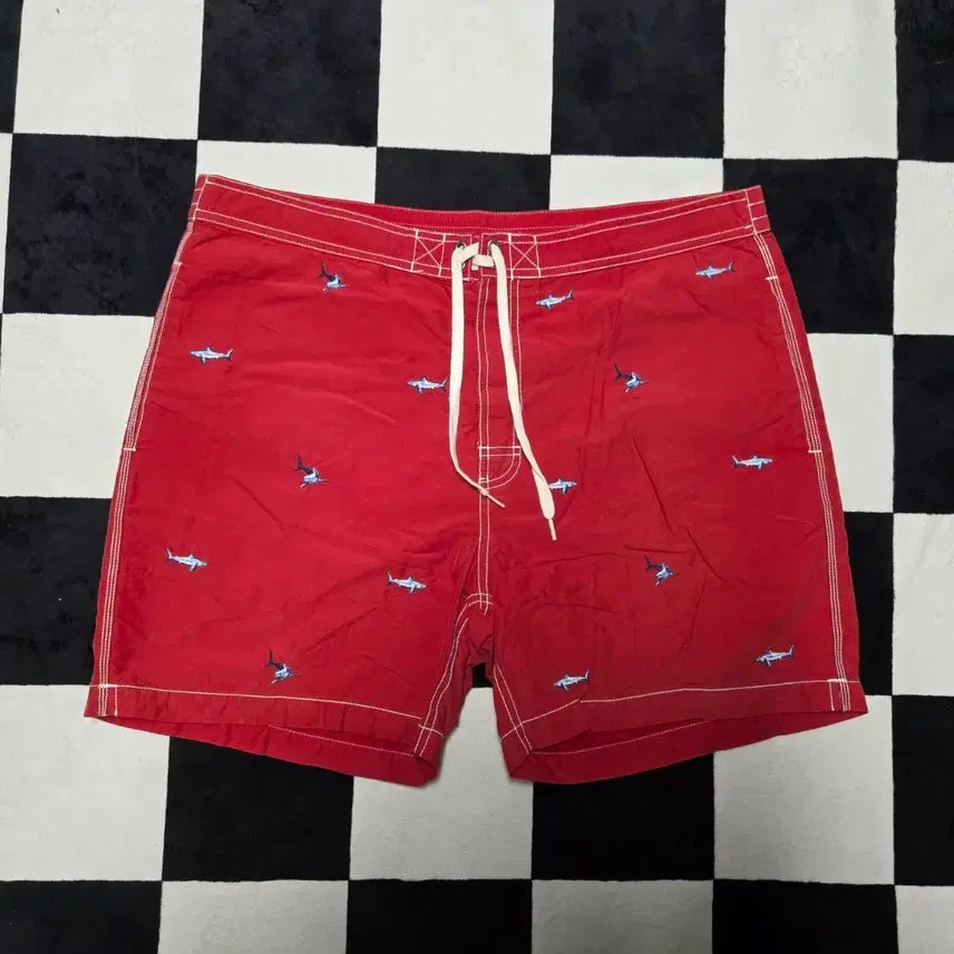 [BUNJANG] Polo Ralph Lauren Shark Embroidered Swim Pants Red XL / [XL] 폴로랄프로렌 샤크 엠브로이드 스윔팬츠 수영복 레드