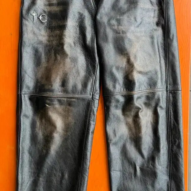 [BUNJANG] THUG CLUB Bio Soldier Leather Pants / 떠그클럽 바이오 솔져 레더팬츠