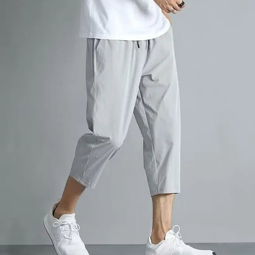 [BUNJANG] Men's Summer Cooling Seven-Part Pants / 무료배송 - 남자 여름 7부 냉감 바지  밴딩바지