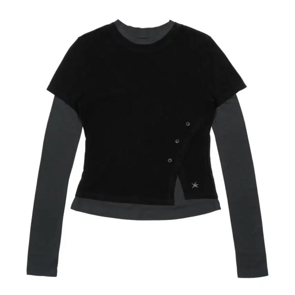 [BUNJANG] The Coldest Moment TCM Layered Button Long Sleeve / 더콜디스트모먼트 TCM layered button long sleeve