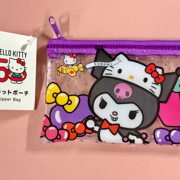 [BUNJANG] Sanrio 50th Anniversary Kuromi Transparent Mini Pouch / 산리오50주년 쿠로미 투명 미니파우치