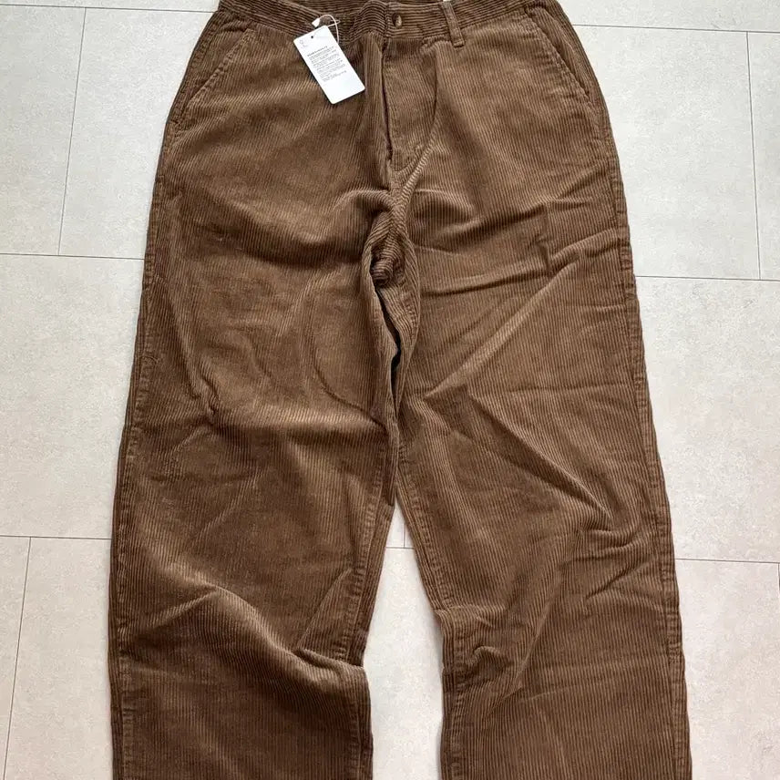 [BUNJANG] SPAO Wide Corduroy Pants Brown Size 32 / 스파오 와이드 코듀로이 팬츠 32 브라운 새상품