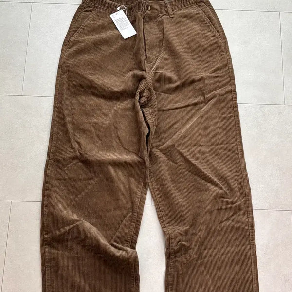 [BUNJANG] SPAO Wide Corduroy Pants Brown Size 32 / 스파오 와이드 코듀로이 팬츠 32 브라운 새상품