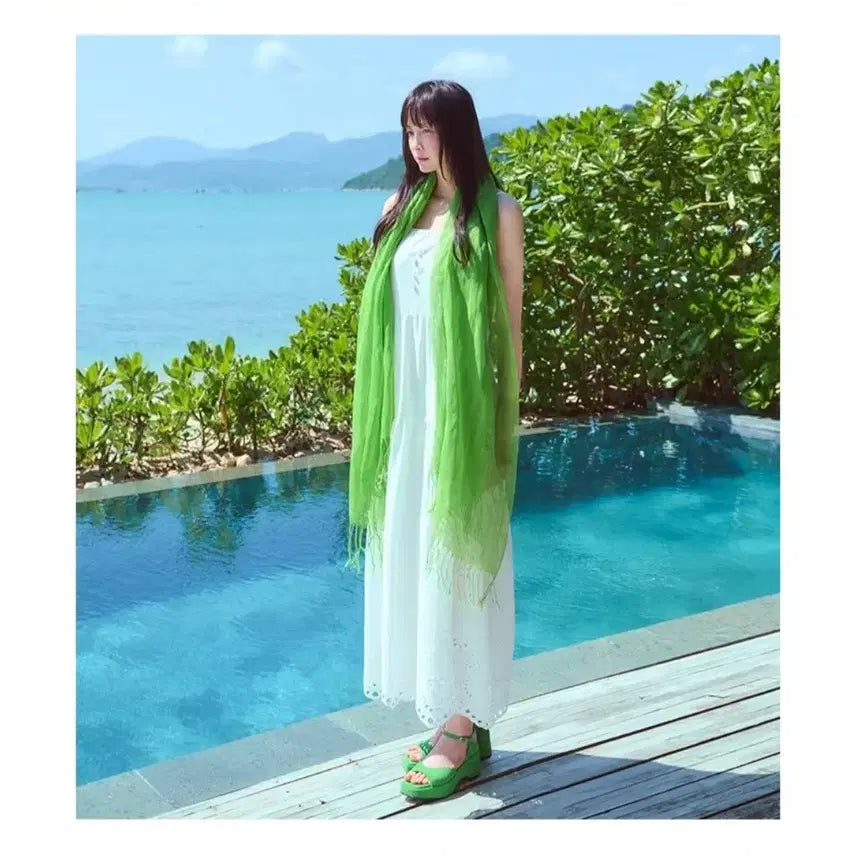 [BUNJANG] GS Studio 26SS 100% Linen Scarf (Citrus Green) / 새상품)26SS 지스튜디오 린넨 100 스카프 (시트러스 그린)