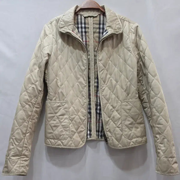 [BUNJANG] Burberry Ivory Quilted Jacket Women's Size 55 / (정품)버버리 아이보리 여성 퀼팅 자켓
