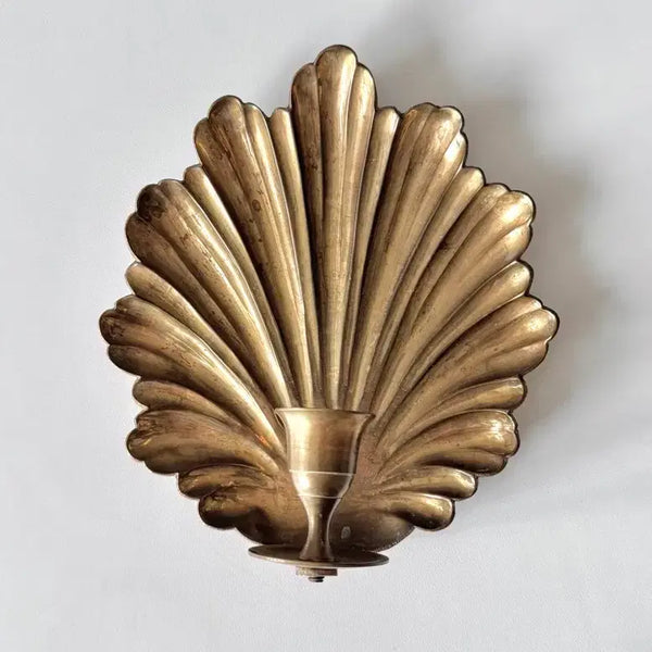 [BUNJANG] Vintage Brass Shell Wall Sconce / 빈티지 브라스 쉘 벽촛대