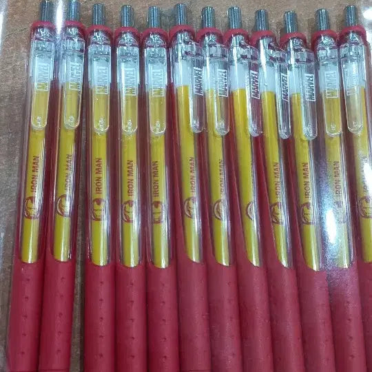 [BUNJANG] Marvel Iron Man Gel Pen Black (Set of 12) / 12자루) 마블 아이언맨 젤펜 검정색