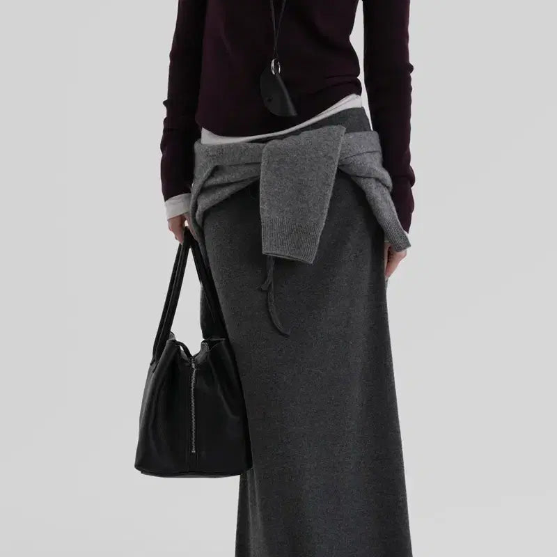 [BUNJANG] Autumn U-Neck Fine Wool Knit - Purple / 새상품 / 어텀 U넥 헤리파인울니트