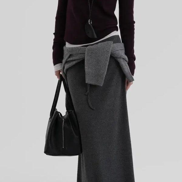 [BUNJANG] Autumn U-Neck Fine Wool Knit - Purple / 새상품 / 어텀 U넥 헤리파인울니트