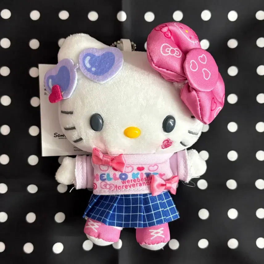 [BUNJANG] Harajuku Style Kitsch Heart Sunglasses Deco Pink Ribbon Kitty Plush Doll / (새상품)하라주쿠st 키치 하트선글라스 데코 핑크리본 갸루 헬로키티 인형