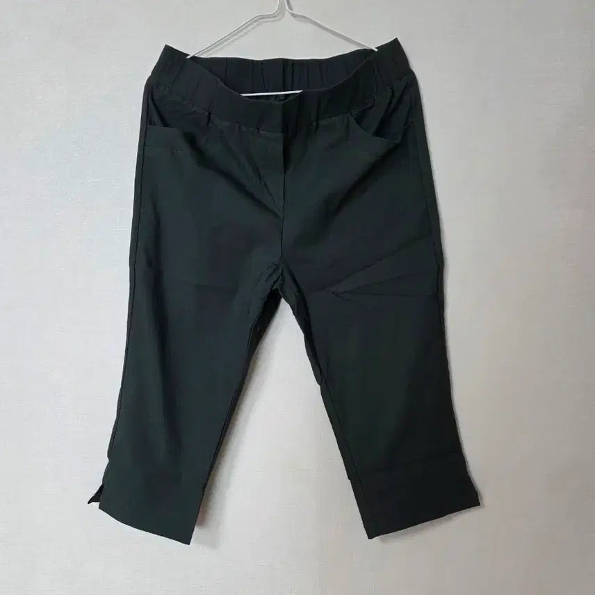 [BUNJANG] Women's 7/10 Length Pants Dark Green / 인견혼방 밴딩 7부 바지 77
