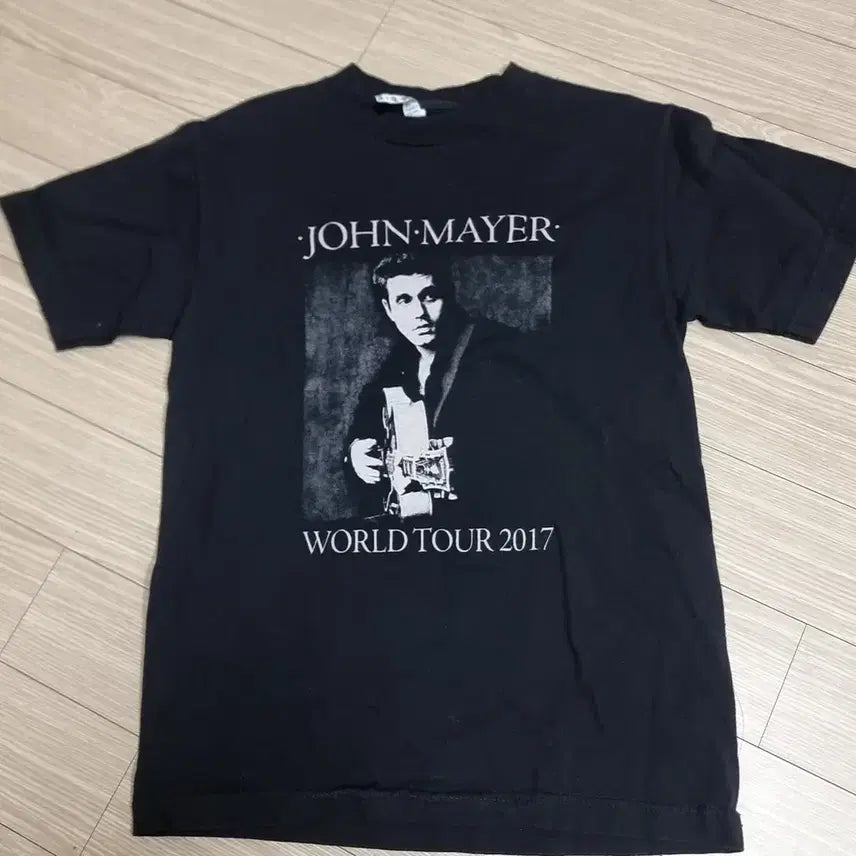 [BUNJANG] John Mayer 2017 World Tour T-Shirt Black (Size 90) / 알스타일 존메이어 2017 월드투어 티셔츠 블랙(90)