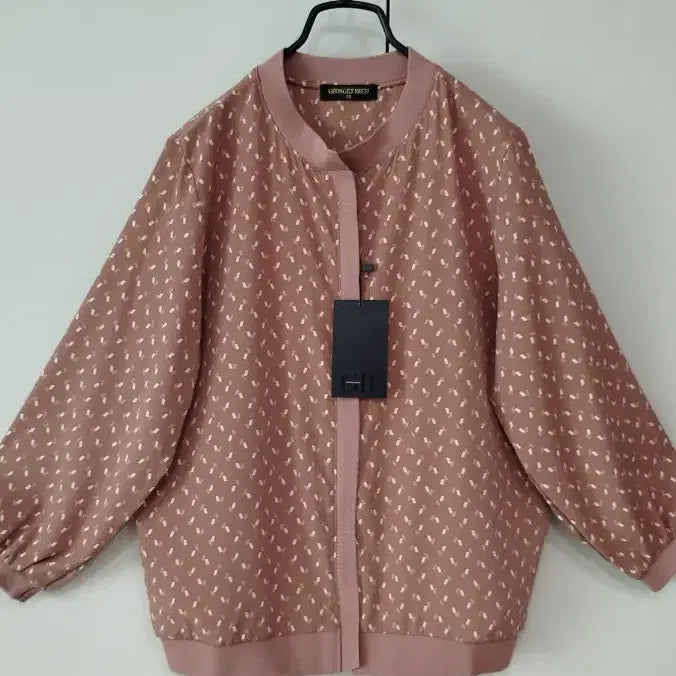 [BUNJANG] See-Through Perforated Poly Blouse / 새옷 시스루 비침 인디핑크 하늘하늘거리는 폴리원단 점퍼형 블라우스
