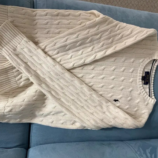 [BUNJANG] Polo Boys Cable Knit L / 폴로 보이즈 케이블 니트 L