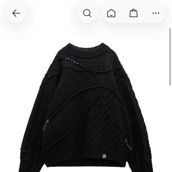 [BUNJANG] (L-XL)자라x아더에러 패치워크 오버사이즈 니트 판매합니다. / (L-XL)자라x아더에러 패치워크 오버사이즈 니트 판매합니다.