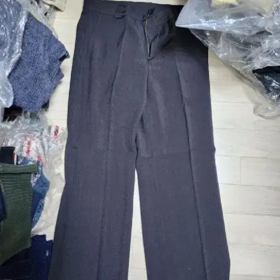 [BUNJANG] Musinsa Wide Slacks (Charcoal, Navy, Black) - Size 32-34 Bundle Set / 무신사 정품 와이드 차콜,네이비,블랙 슬렉스 32~34사이즈 일괄 1회