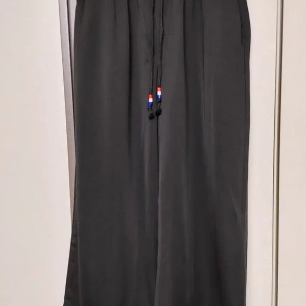[BUNJANG] Women's Black Wide Leg Pants / 블랙 반바지 와이드 팬츠 여성용