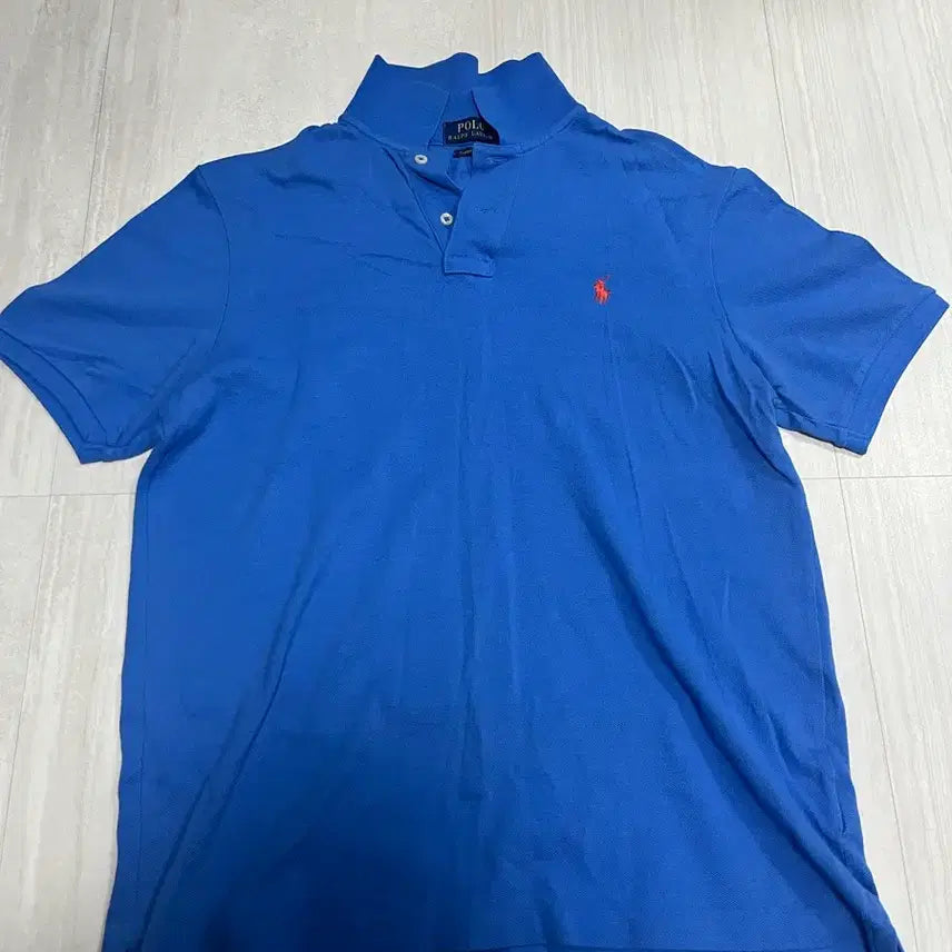 [BUNJANG] Polo Ralph Lauren Classic Fit Cotton Polo Shirt - Blue, Size M / 폴로 랄프로렌 카라 반팔티셔츠 판매