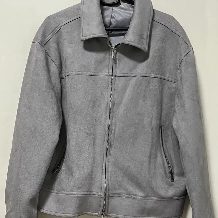 [BUNJANG] Irony Porn T.Studio Suede Biker Jacket (Gray, M) / 원가39900원| 아이러니포르노 바이커 칼라 스웨이드 자켓 (그레이 M)