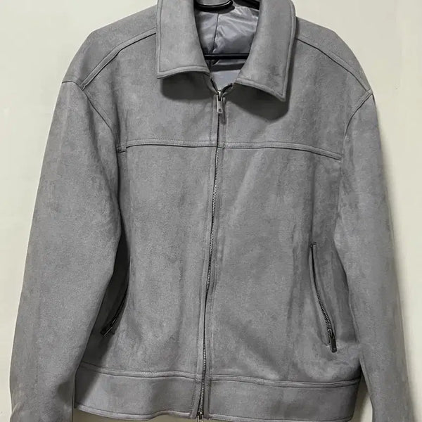 [BUNJANG] Irony Porn T.Studio Suede Biker Jacket (Gray, M) / 원가39900원| 아이러니포르노 바이커 칼라 스웨이드 자켓 (그레이 M)