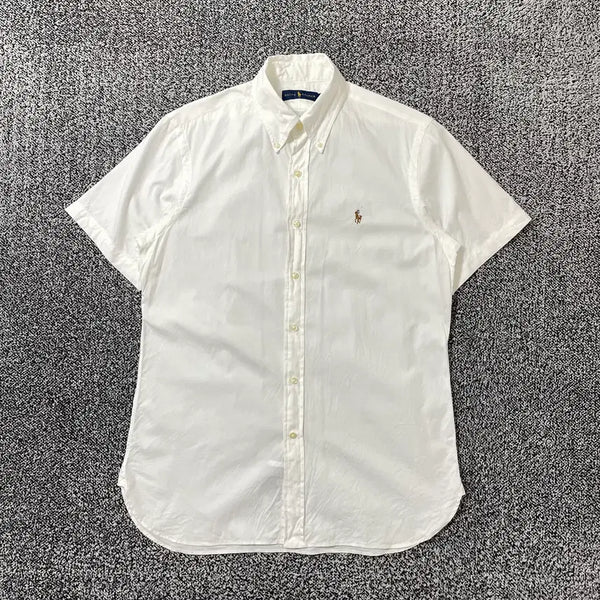 [BUNJANG] Polo Ralph Lauren Oxford Short Sleeve Shirt White / 빈티지9. 폴로랄프로렌 옥스포드 반팔 기본 베이직 코튼 셔츠 화이트