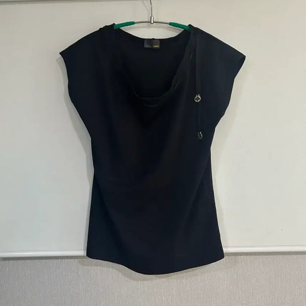 [BUNJANG] Fendi Black Silk Top 38 / 펜디 블랙 실크 탑38