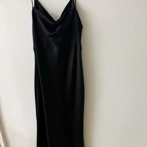 [BUNJANG] Torisyang Satin Long Dress Black Size 38 / TORISYANG 새틴 롱 원피스 블랙38새상품