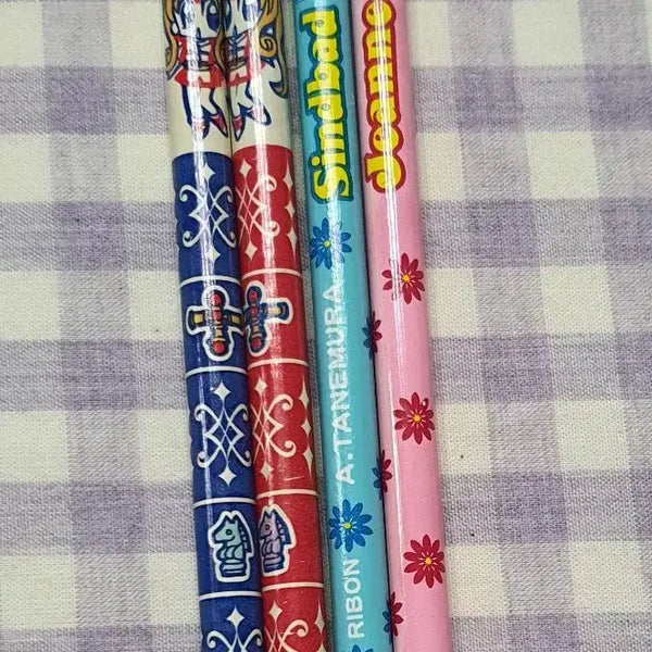 [BUNJANG] Kamikaze Kaitou Jeanne Pencils (Set of 4) / (고전문구) 신의괴도 잔느 연필 4자루 신풍괴도 리본 부록 애니 굿즈