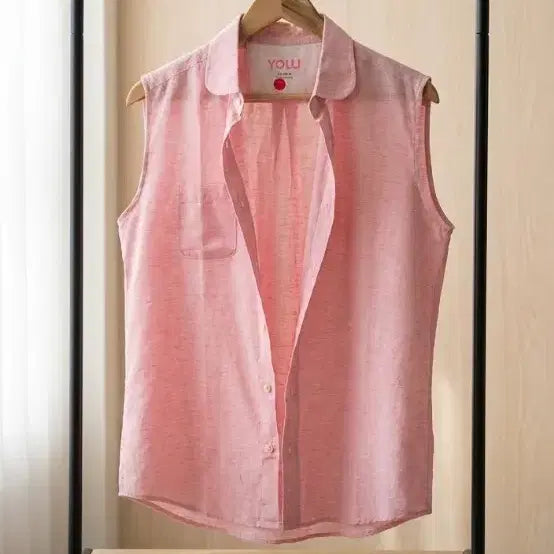 [BUNJANG] YOLLU Indie Pink Sleeveless Shirt Size 66 / YOLLU 인디핑크 민소매 셔츠 66 가단51