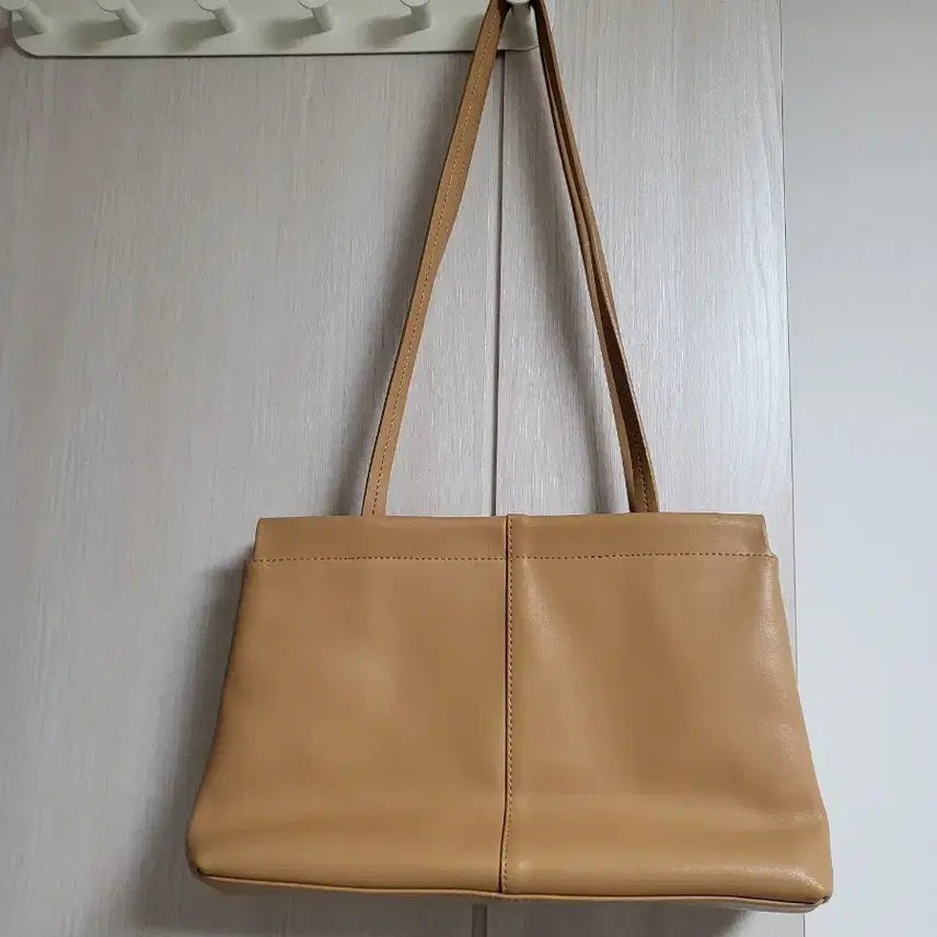 [BUNJANG] Tory Burch Beige Leather Shoulder Bag Tote Bag / 토에 베이지 가죽 숄더백 토트백