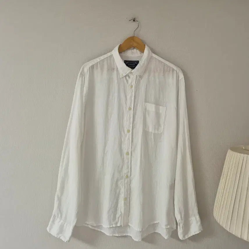 [BUNJANG] Ethos Linen Shirt White Size 105 / 에토스린넨셔츠