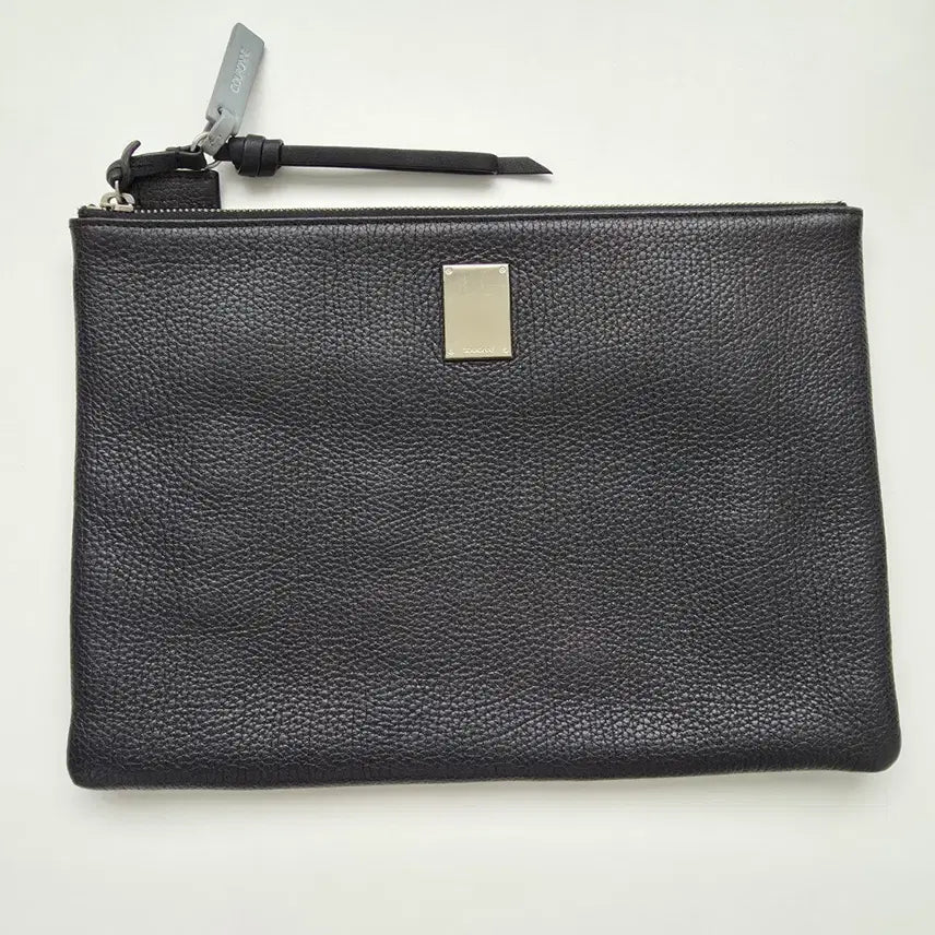 [BUNJANG] Couronne Leather Clutch Bag Black / 쿠론 레더 클러치 블랙