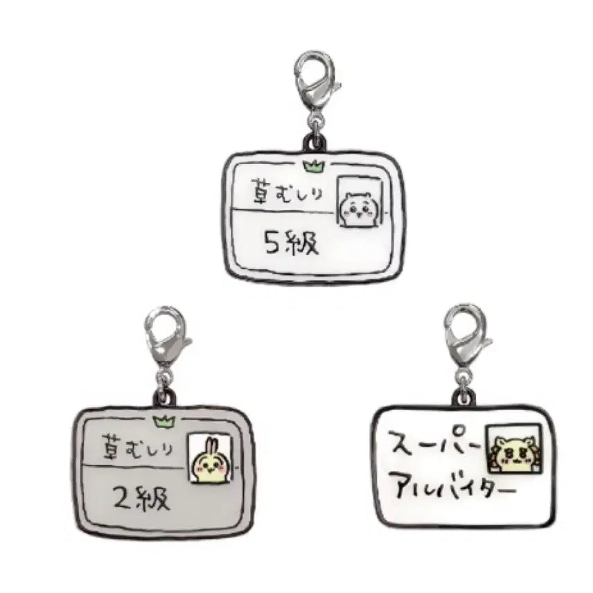 [BUNJANG] Chiikawa Tokyo Park July Limited Edition Certificate Seal Keyring / 도쿄 치이카와 파크 7월 구매 풀 뽑기 자격증 메지루시 키링