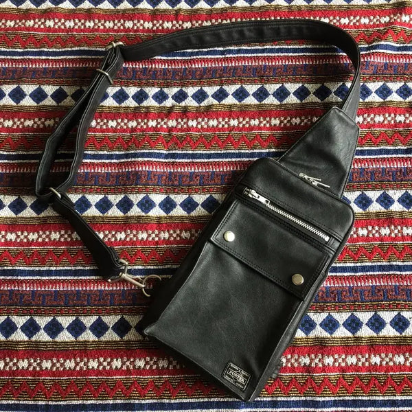 [BUNJANG] Yoshida Porter Leather Sling Bag / 요시다 포터 레더 슬링백
