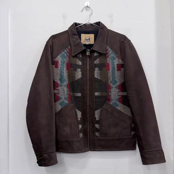[BUNJANG] Jeido Horsehide Naboo Pattern Rider Jacket XL / 제도 홀스 하이드 나바오 패턴 라이더자켓