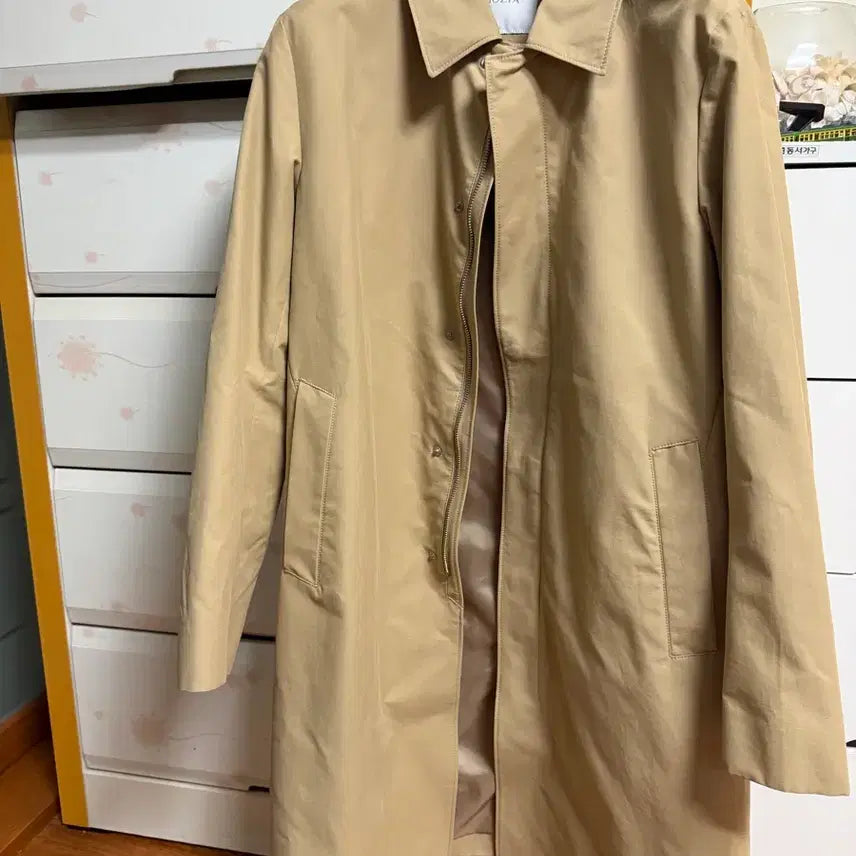 [BUNJANG] Andz Beige Single Trench Coat Size 100 / 앤드지 베이지색 싱글 트렌치코트 100