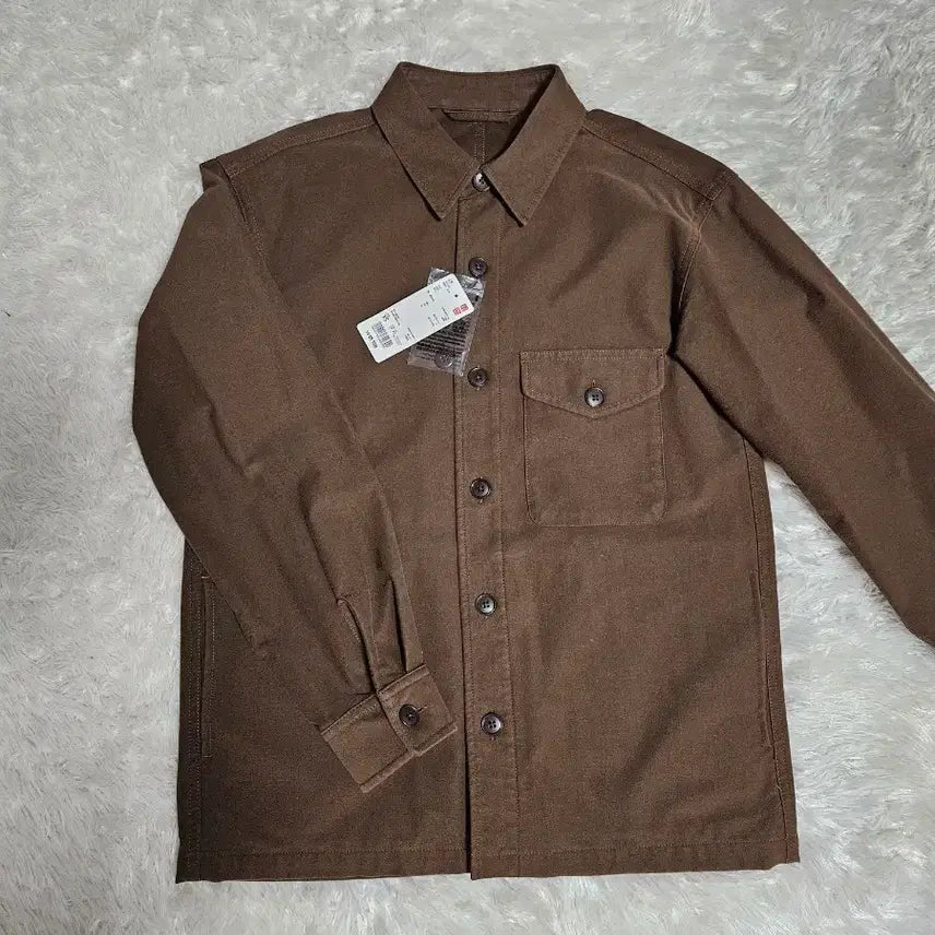 [BUNJANG] Uniqlo Brown Overshirt Jacket (New) / 유니클로 브라운 셔츠형 자켓 새상품