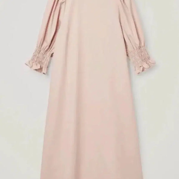 [BUNJANG] COS Smocked Puff Sleeve Dress (Dusty Pink) / 인기 품절이었던 COS 스모크드 퍼프소매 원피스 판매-톤다운 베이비핑크