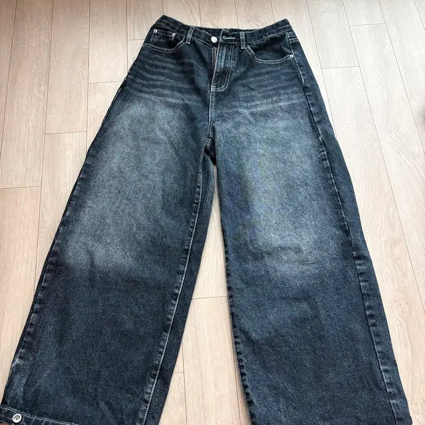[BUNJANG] ModiMood Wide Denim Pants - Size S (Short Length) / 모디무드 와이드 데님 팬츠 S사이즈