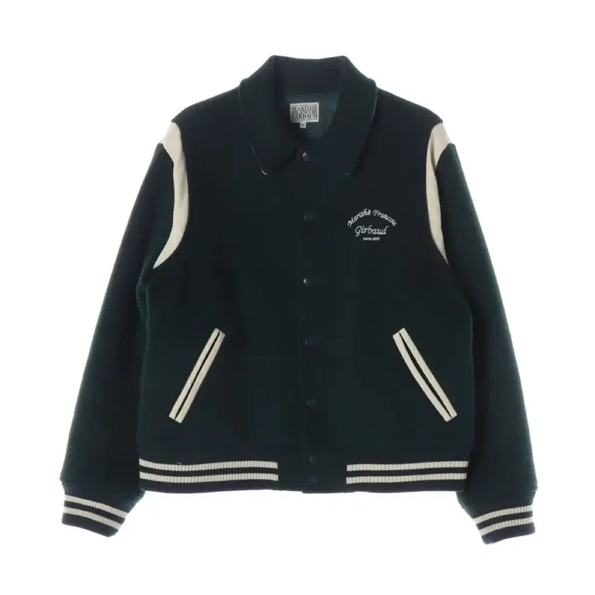 [BUNJANG] Marithe Francois Girbaud Varsity Jacket Dark Green S / 마리떼 프랑소와 저버 바시티자켓 다크그린 S
