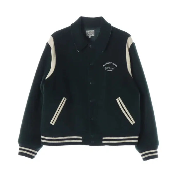 [BUNJANG] Marithe Francois Girbaud Varsity Jacket Dark Green S / 마리떼 프랑소와 저버 바시티자켓 다크그린 S