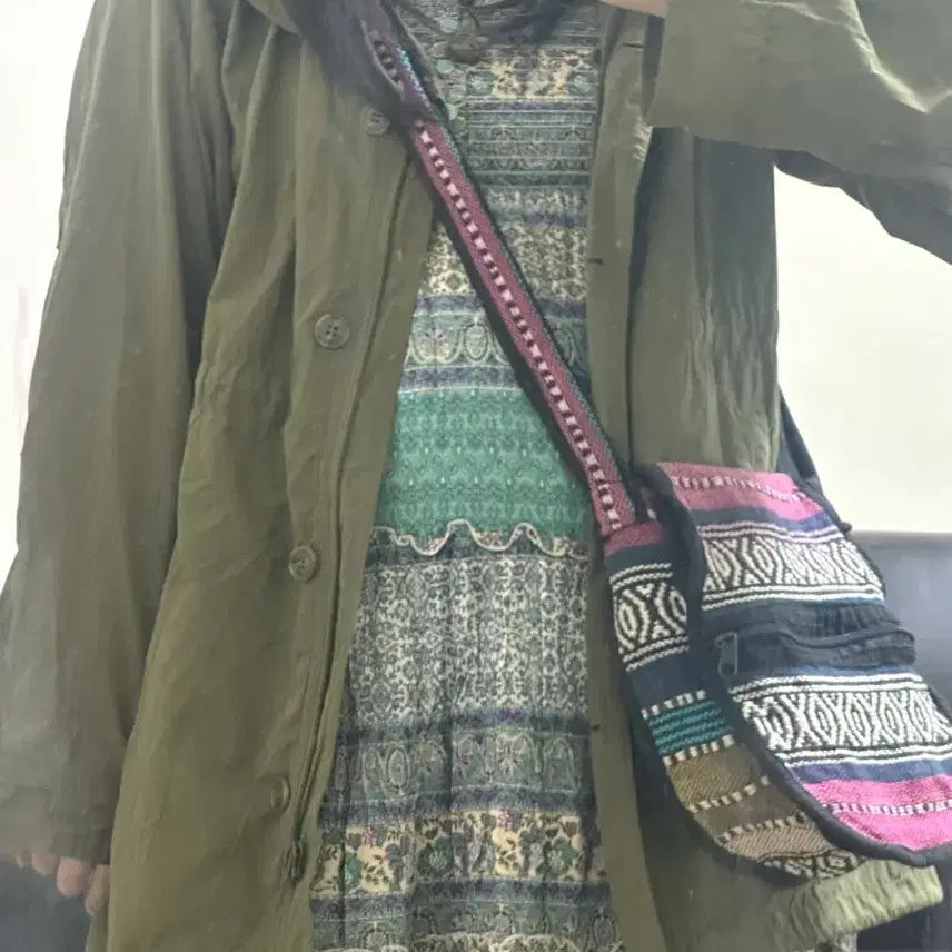 [BUNJANG] Vintage Hippie Bag Paisley Mori Crossbody / 빈티지 히피 크로스백 에스닉 페이즐리 모리